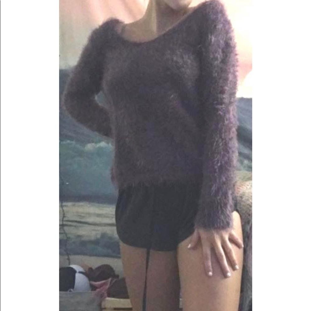 Purple Fuzzy Sweater